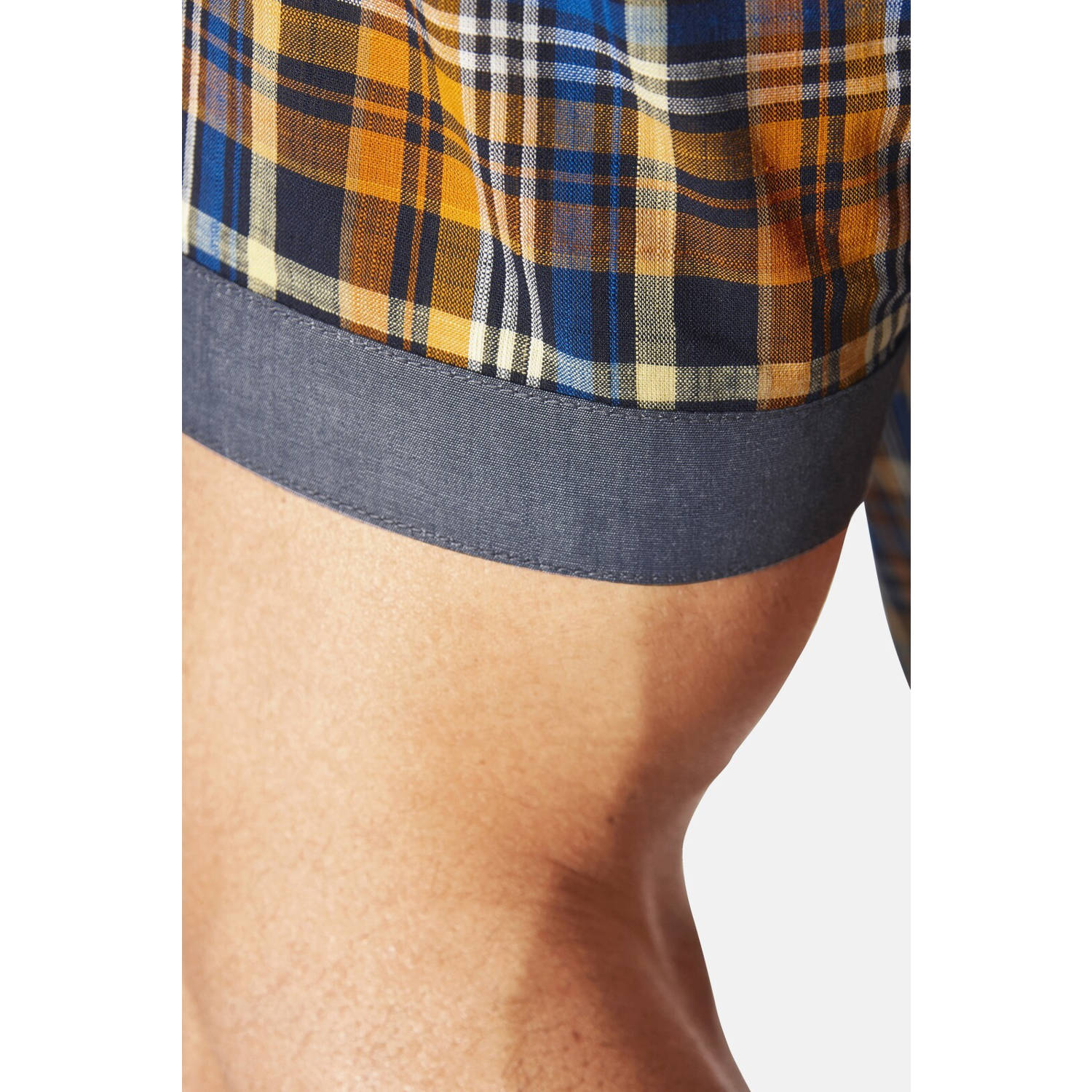 Jan Vanderstorm casual overhemd URTHOR Plus Size bruin