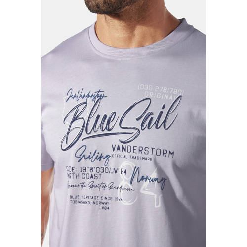 Jan Vanderstorm T-shirt OTHAN Plus Size lichtpaars afbeelding