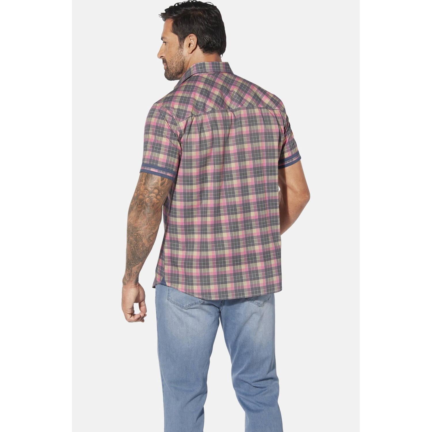 Jan Vanderstorm casual overhemd KJORKSE Plus Size roze