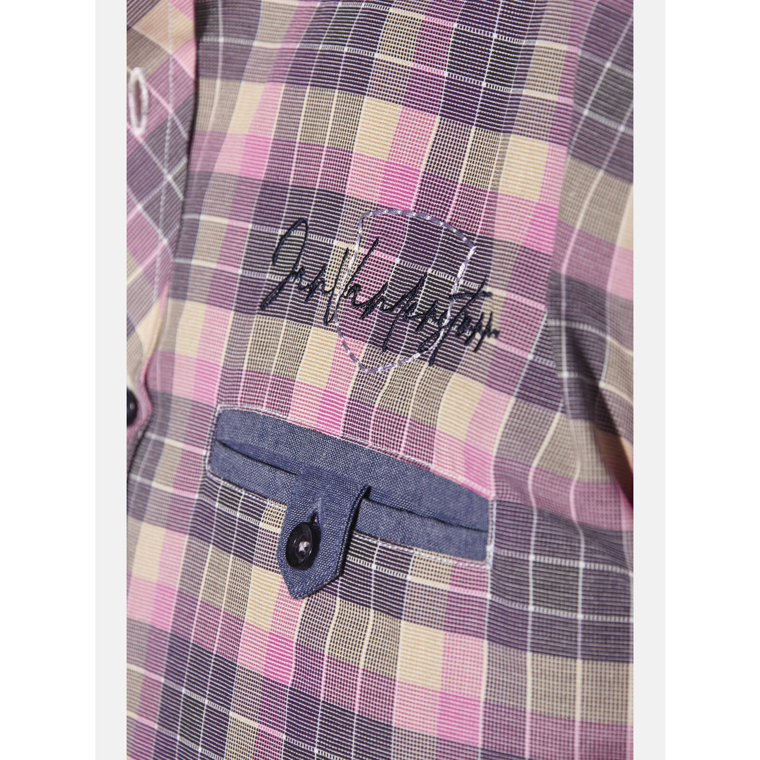 Jan Vanderstorm casual overhemd KJORKSE Plus Size roze
