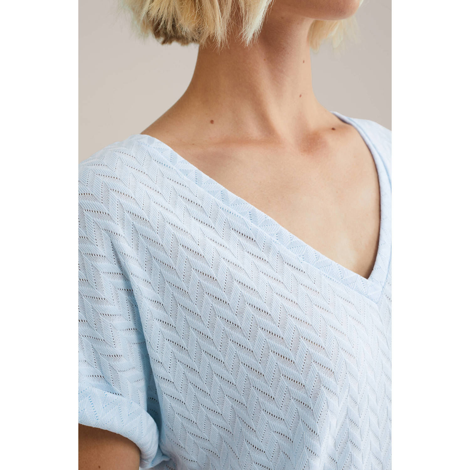 WE Fashion top lichtblauw
