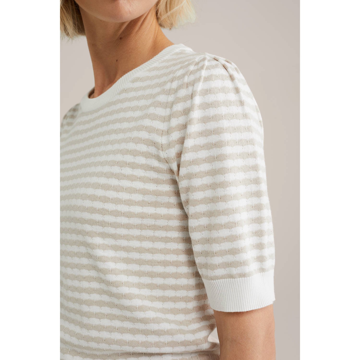 WE Fashion gebreide trui beige