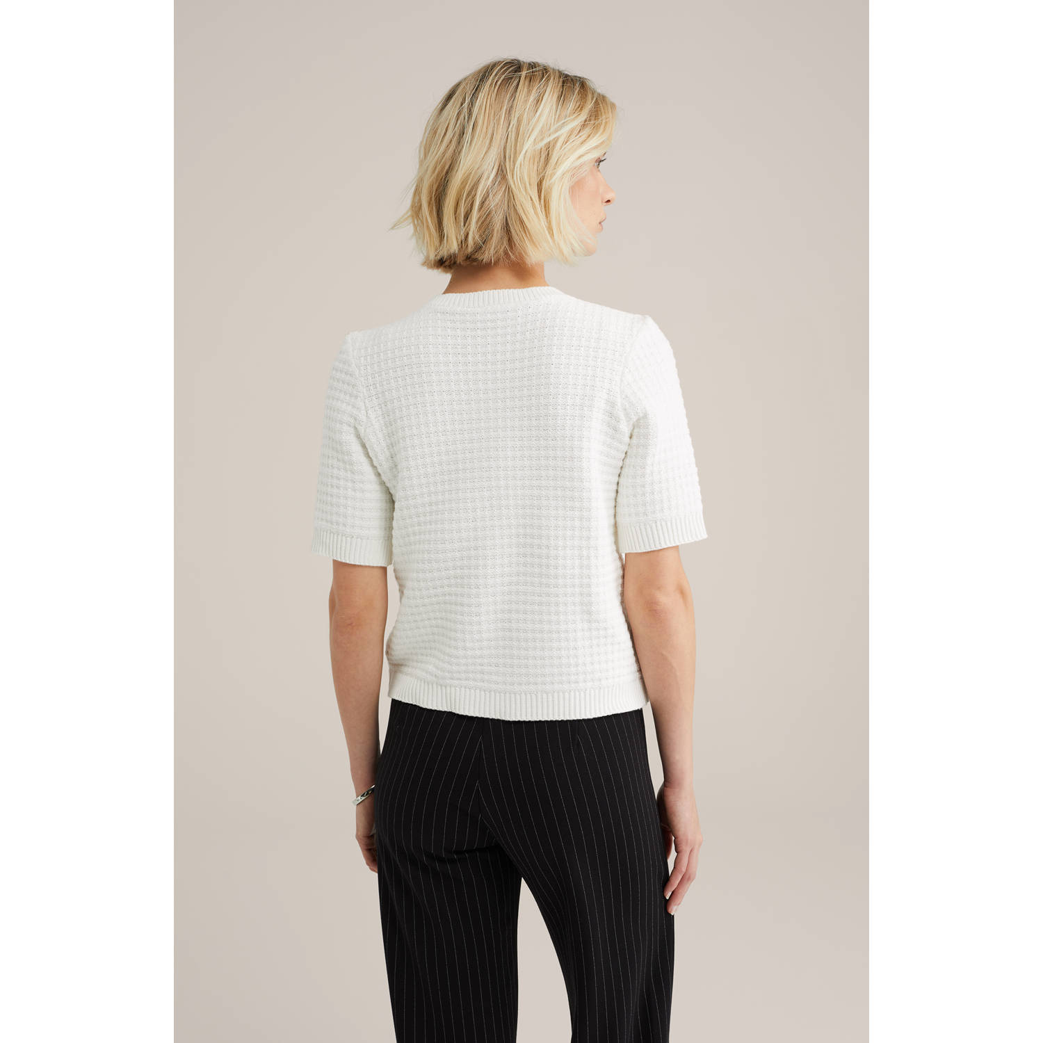 WE Fashion gebreid vest wit