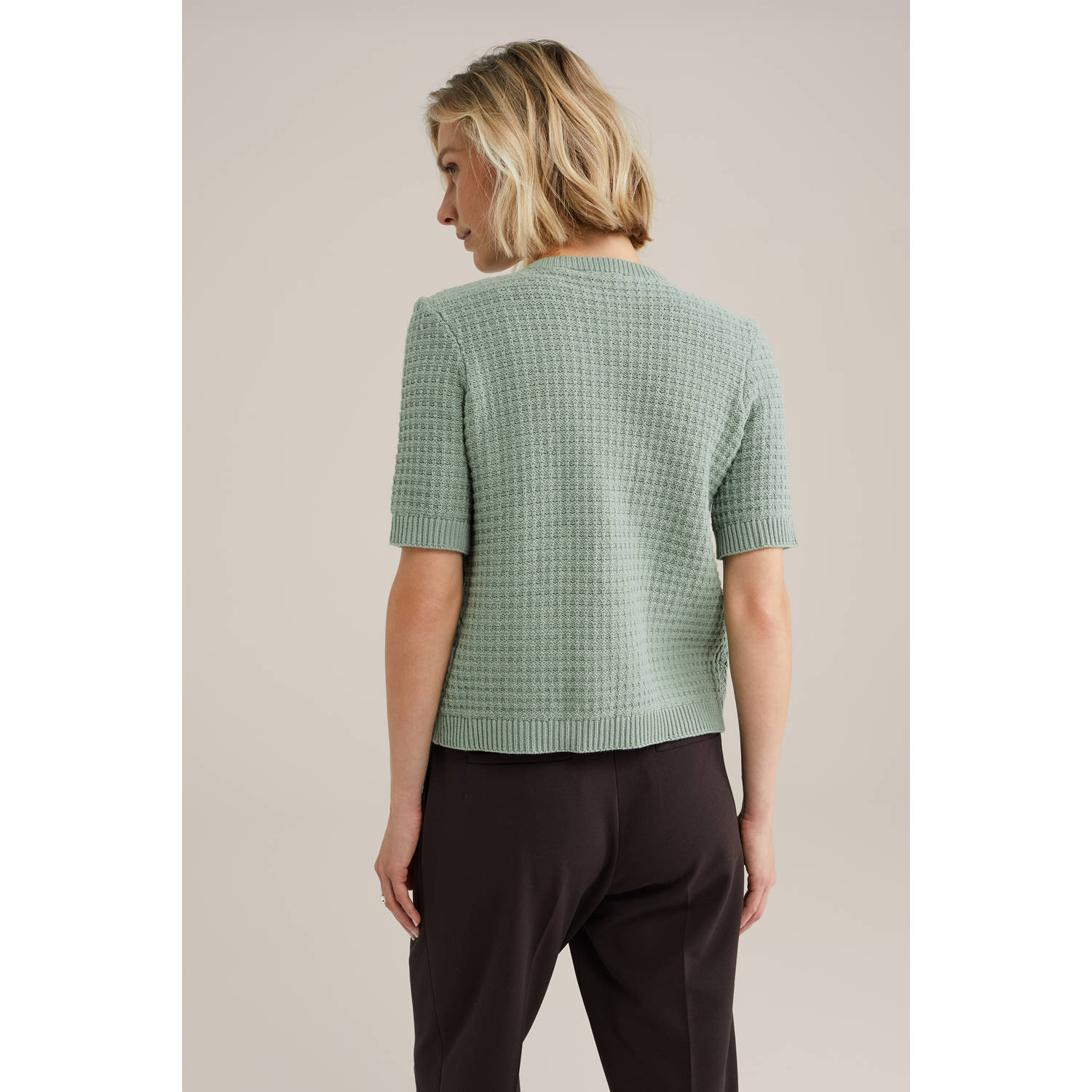 WE Fashion gebreid vest groen