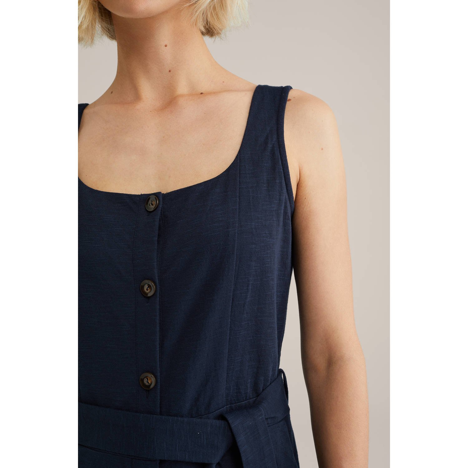 WE Fashion jumpsuit donkerblauw