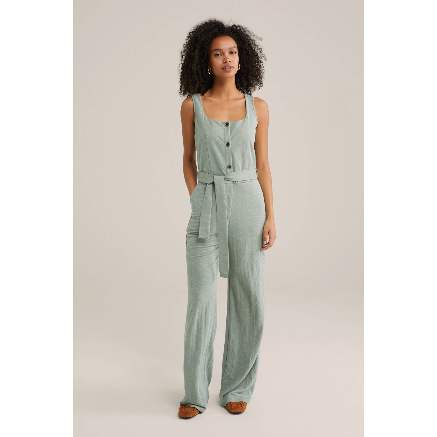 WE Fashion lichtgroen jumpsuit