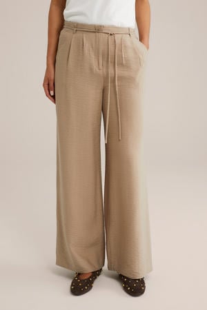 regular waist broek beige