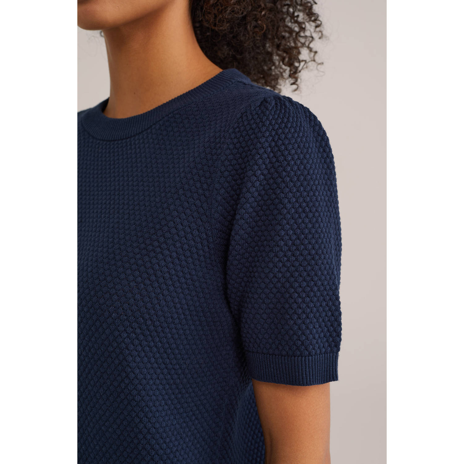 WE Fashion trui gebreid donkerblauw