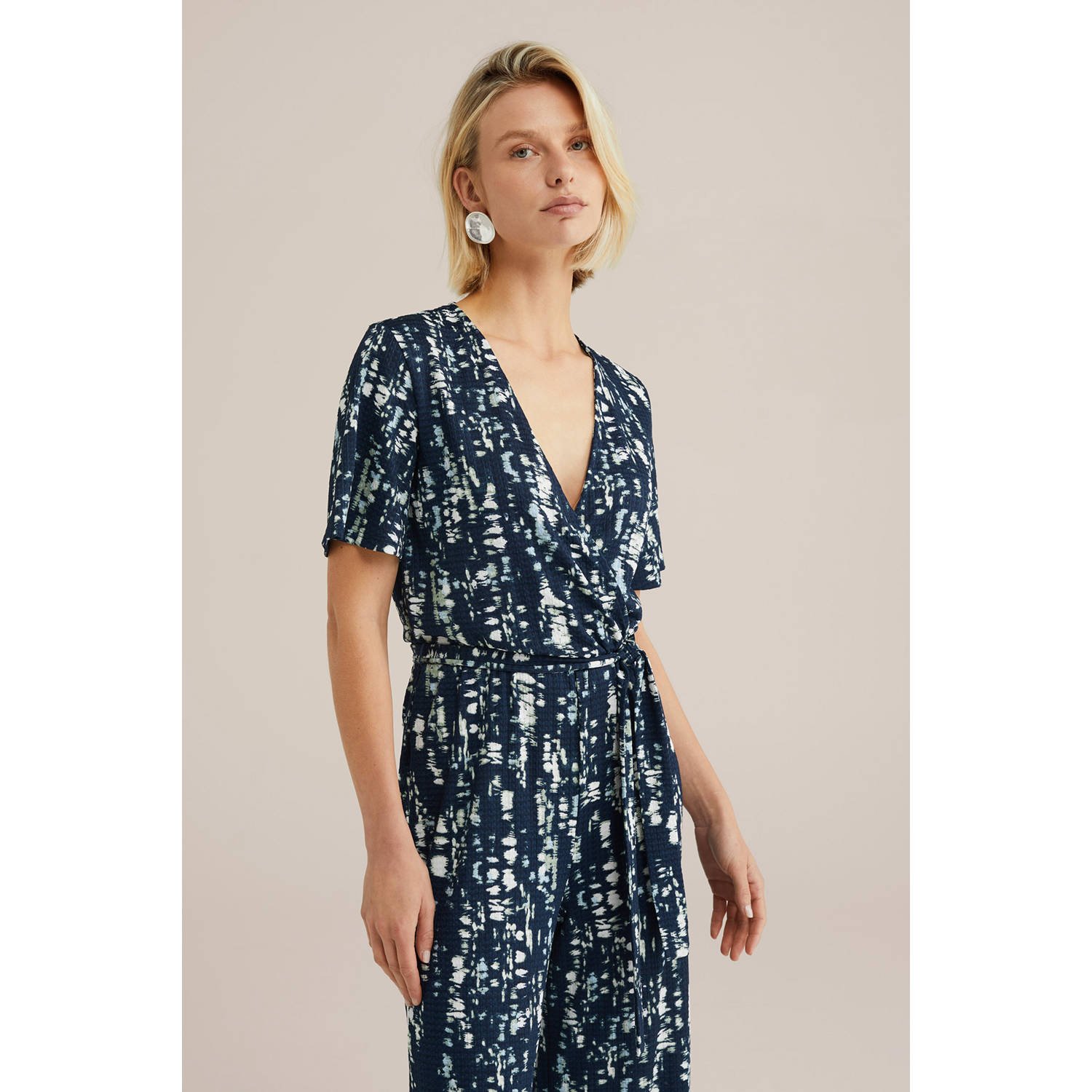 WE Fashion donkerblauw jumpsuit