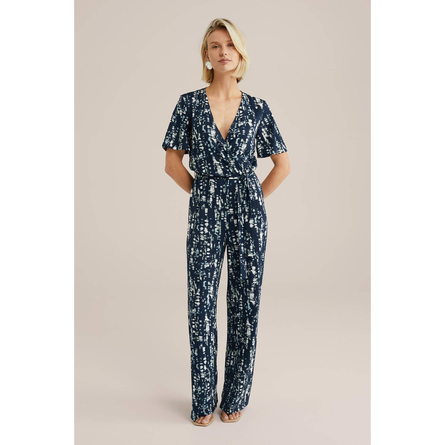 WE Fashion donkerblauw jumpsuit