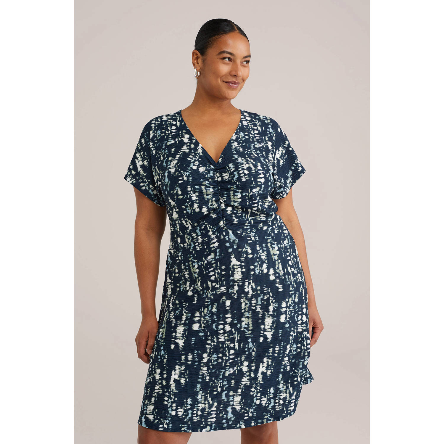 WE Fashion jurk donkerblauw