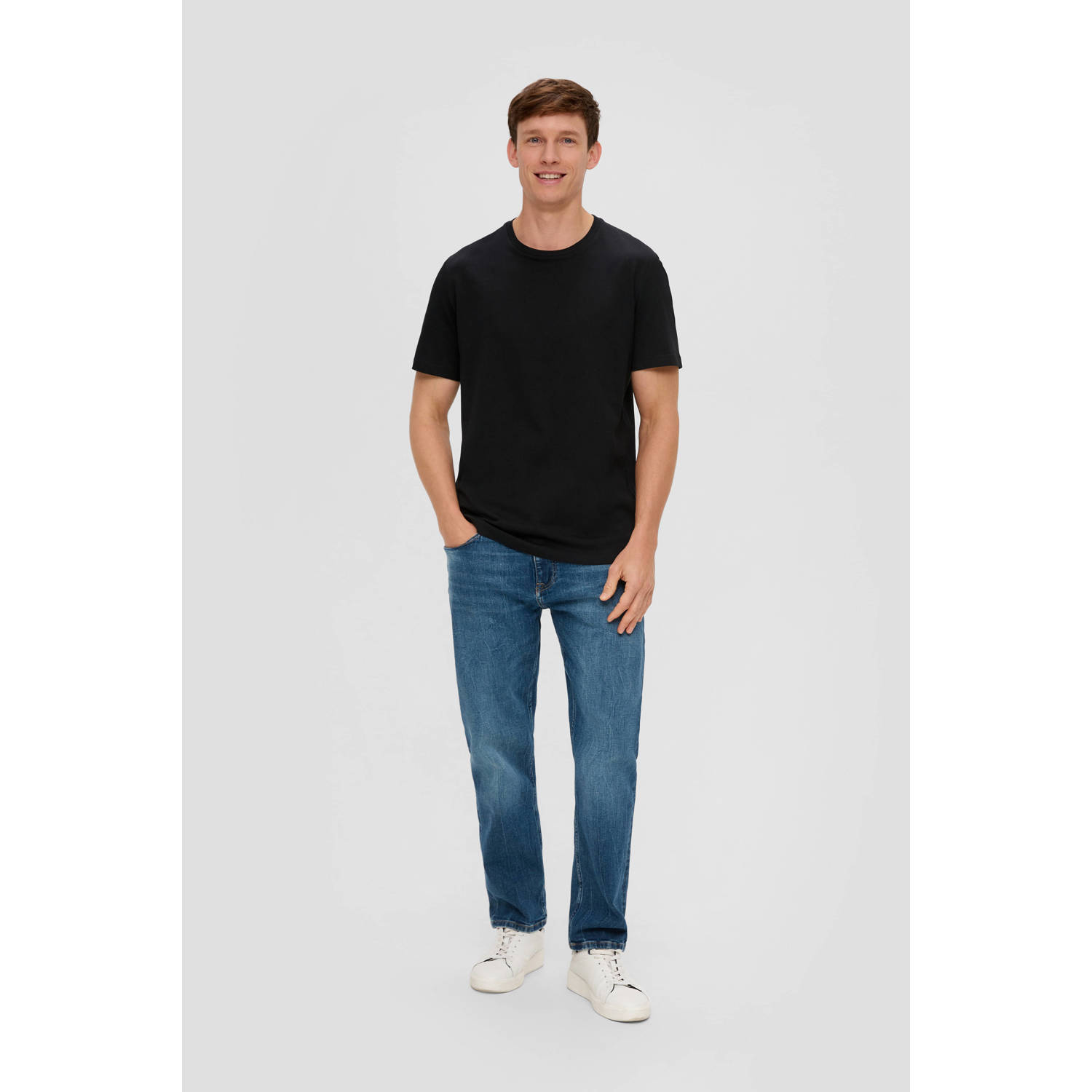 s.Oliver T-shirt zwart (set van 2)
