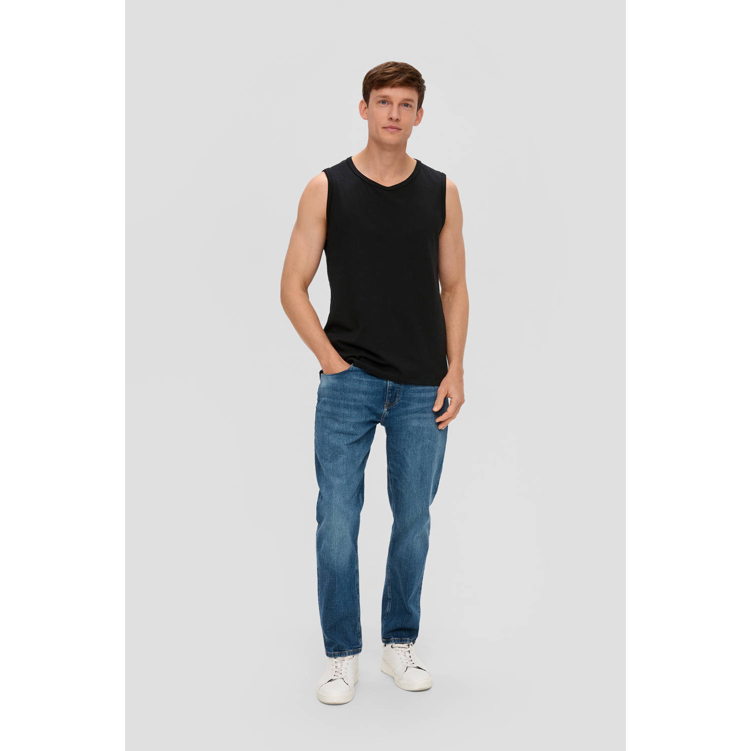 s.Oliver T-shirt zwart (set van 2)