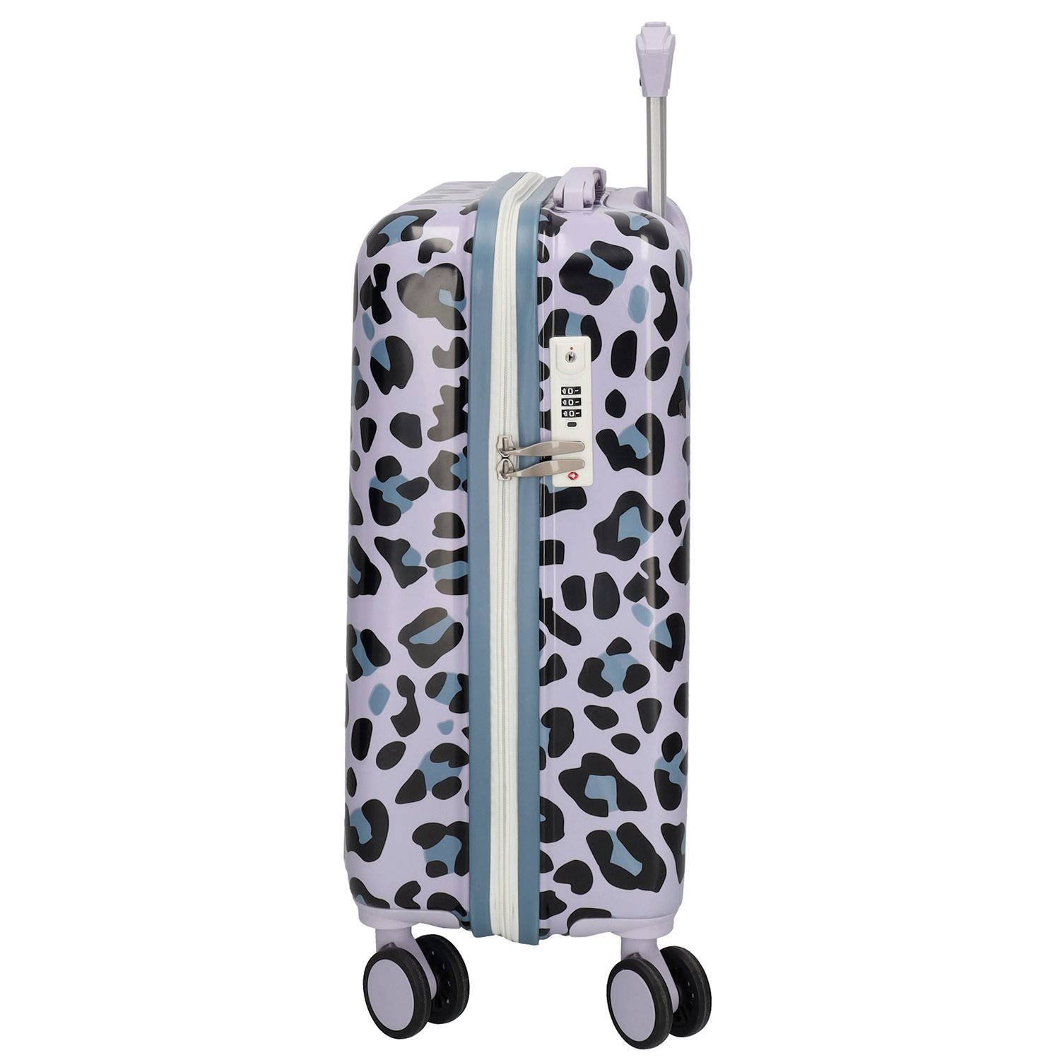 Zebra Trends trolley Animal 55 cm. met panterprint lila
