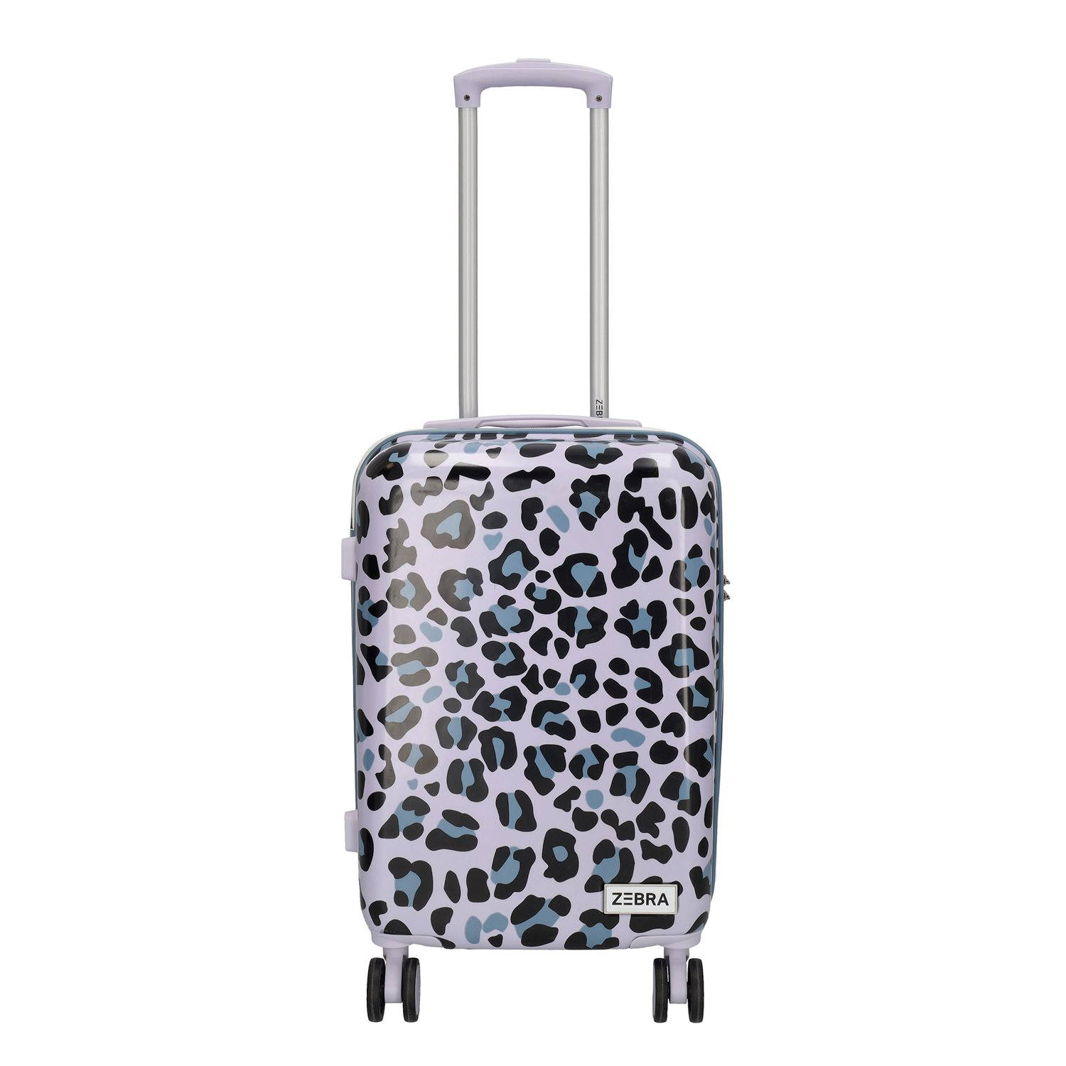 Zebra Trends trolley Animal 55 cm. met panterprint lila