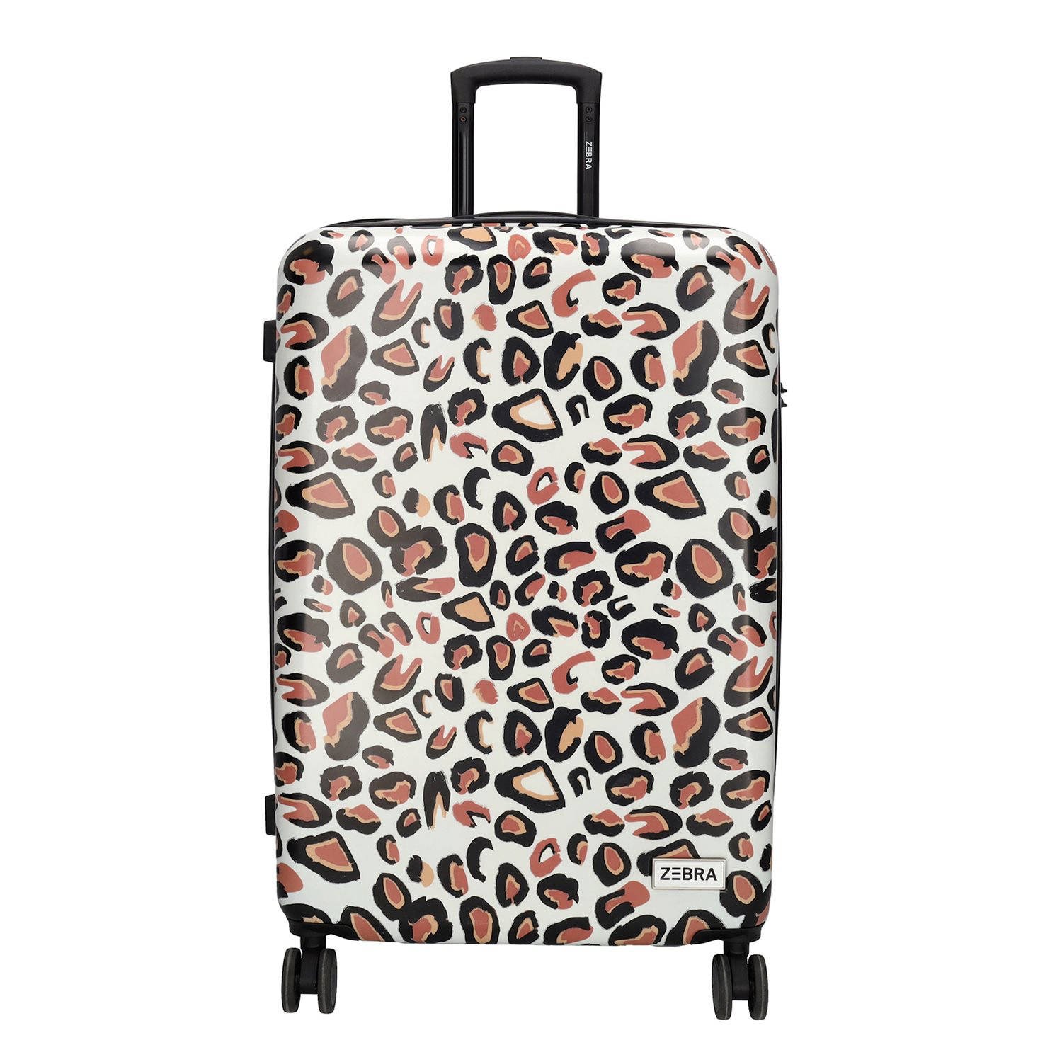 Zebra Trends trolley 76 cm. met panterprint beige