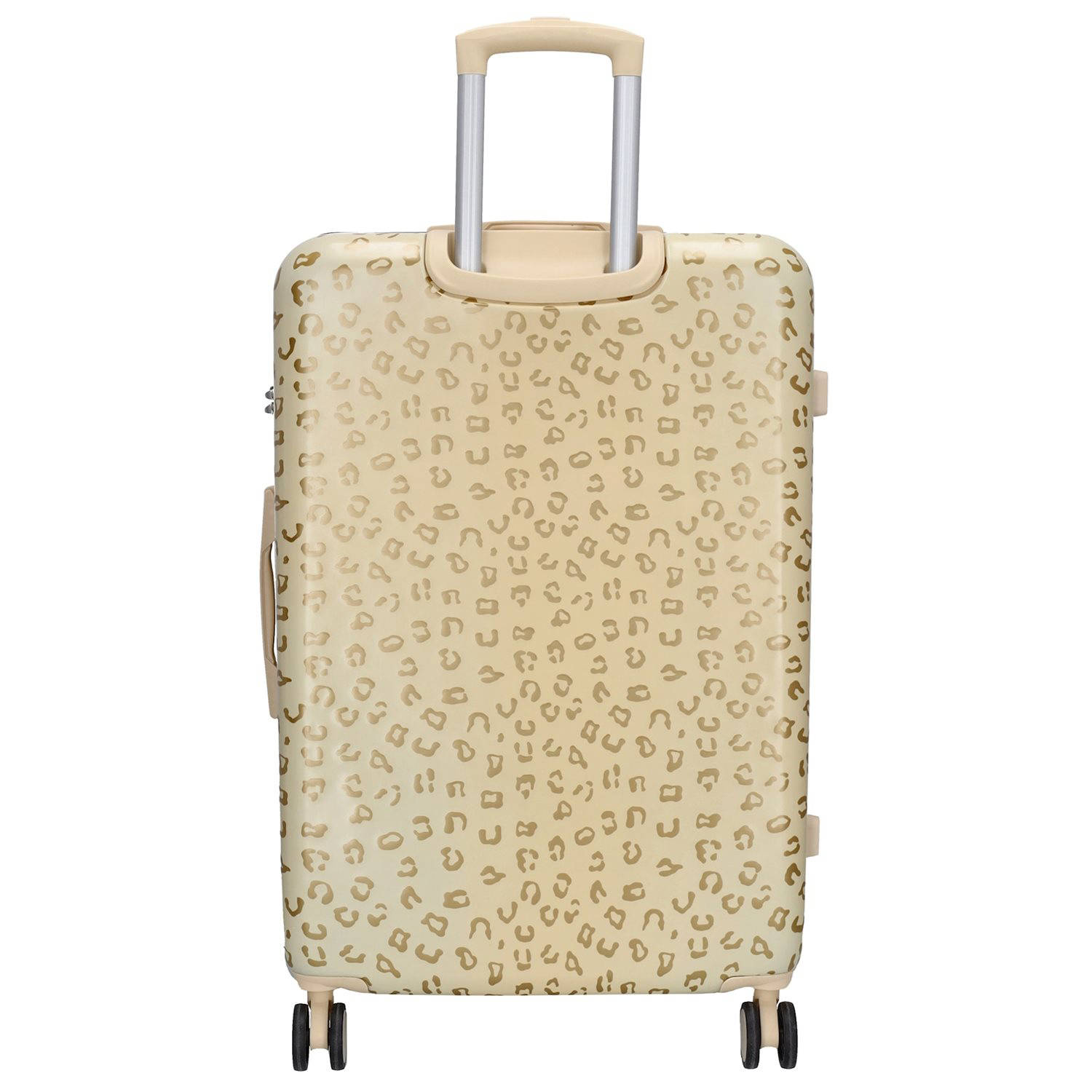 Zebra Trends trolley Animal 76 cm. met panterprint goudkleurig