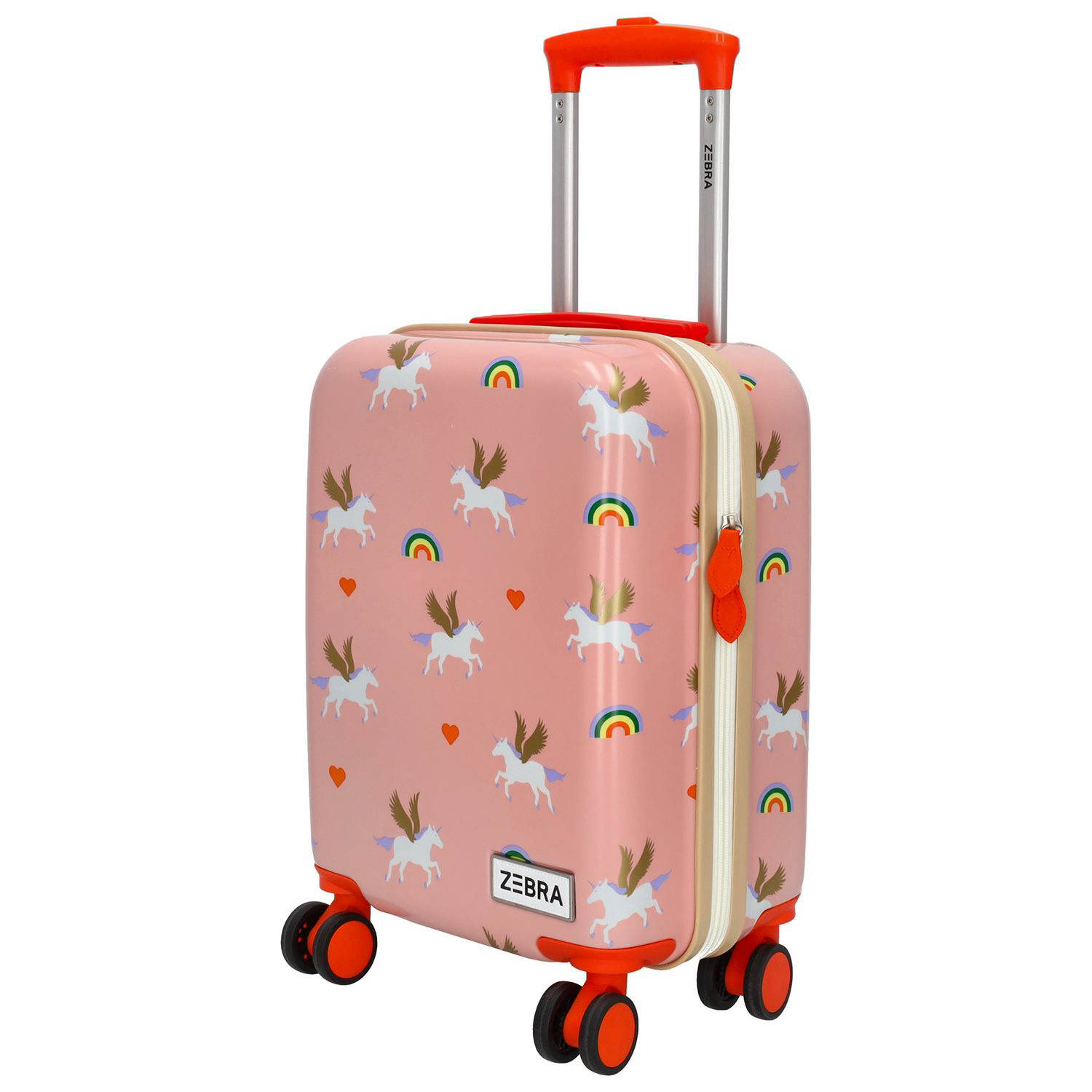 Zebra Trends trolley met all-over print 46 cm. roze