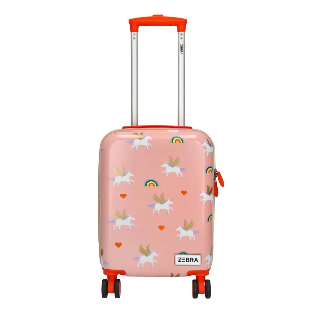 Zebra Trends trolley met all-over print 46 cm. roze