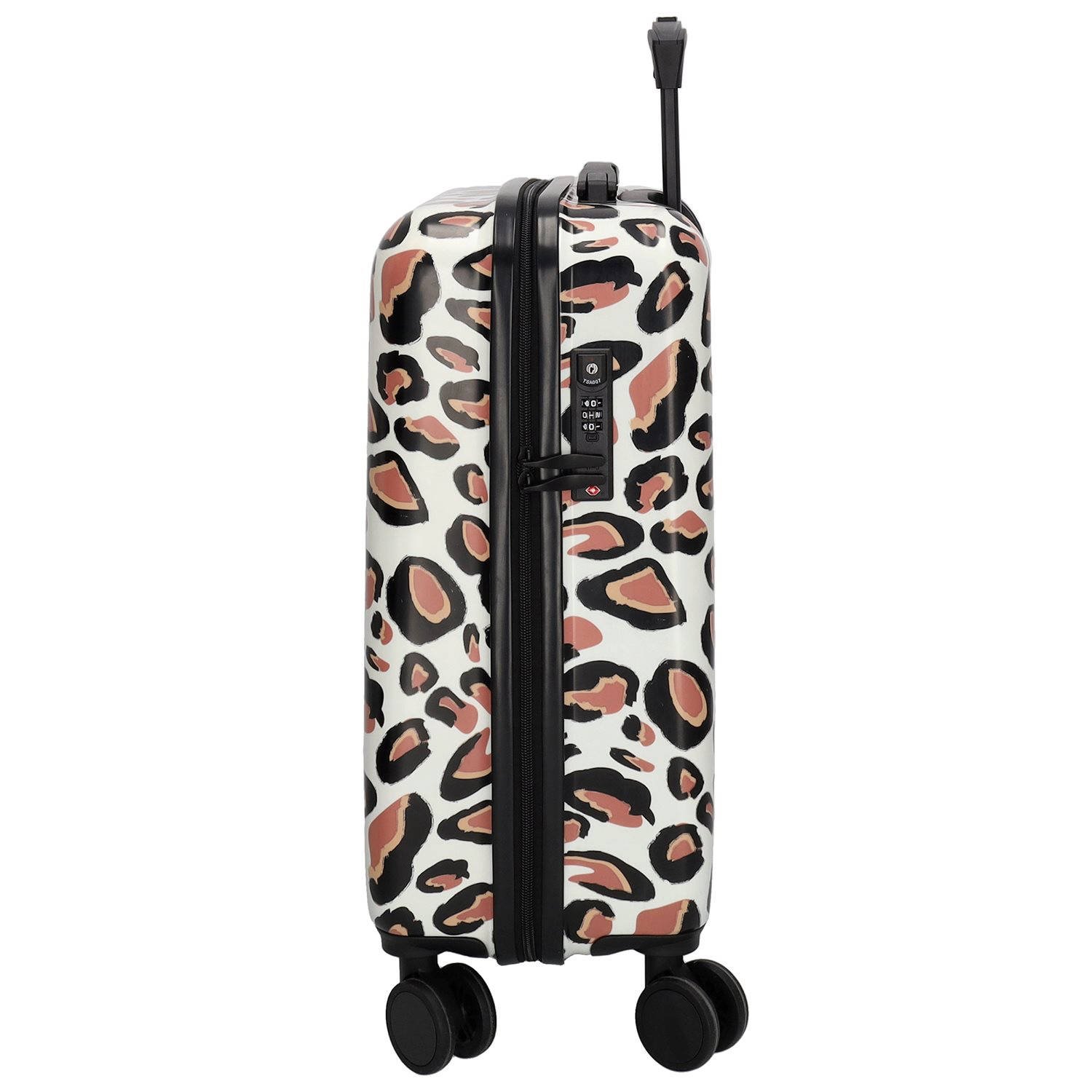 Zebra Trends trolley 55 cm. met panterprint beige