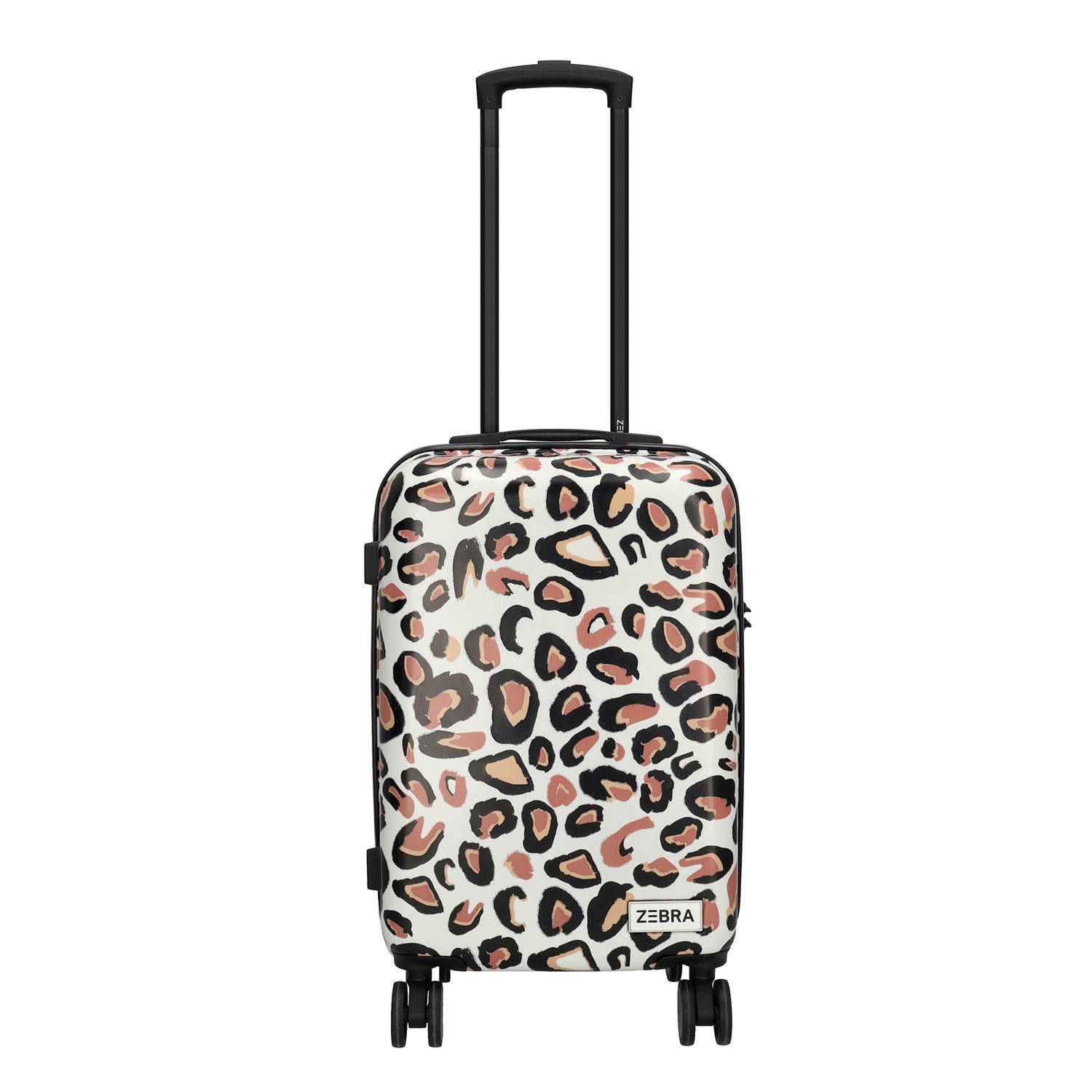 Zebra Trends trolley 55 cm. met panterprint beige