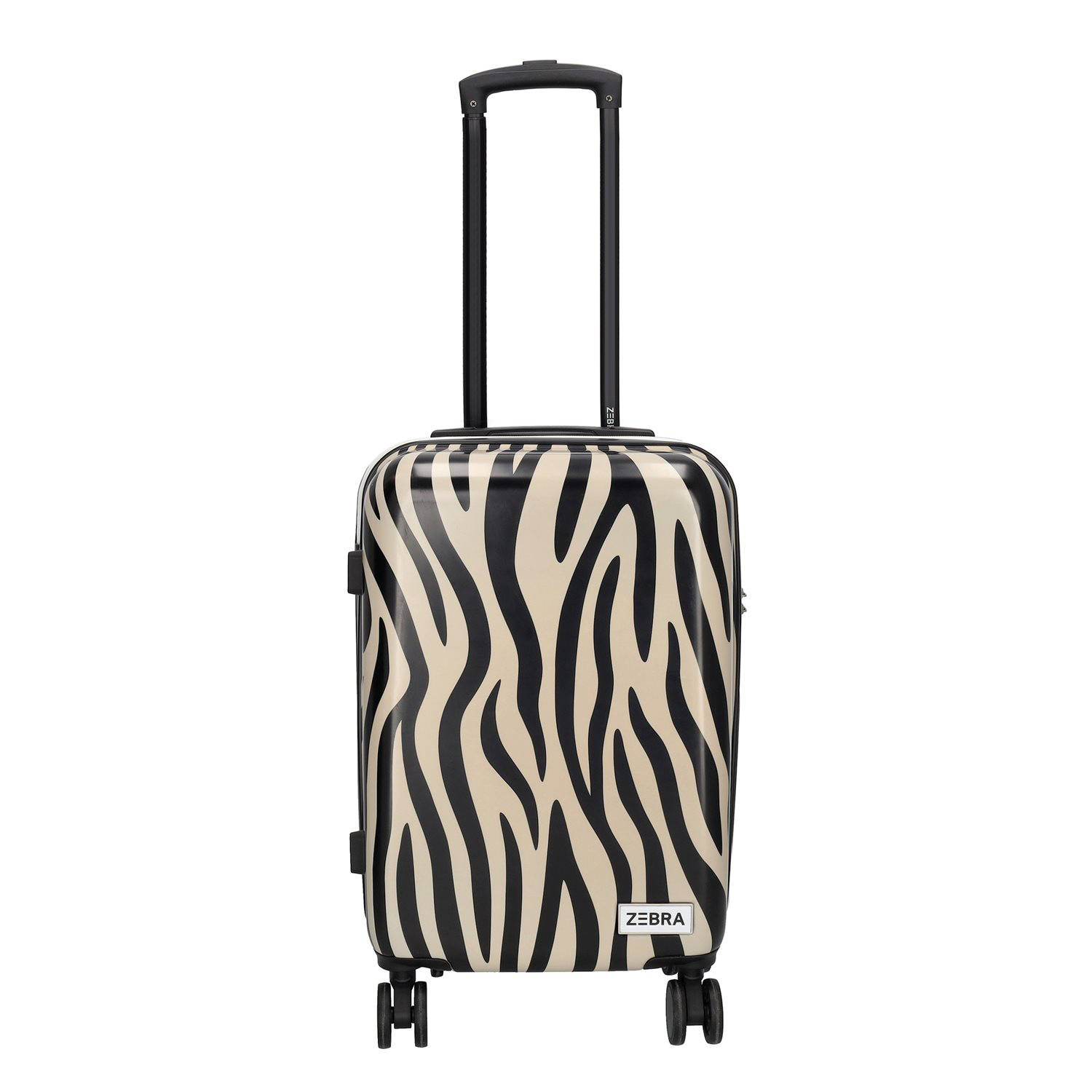 Zebra Trends trolley Animal 55 cm. met zebraprint beige zwart