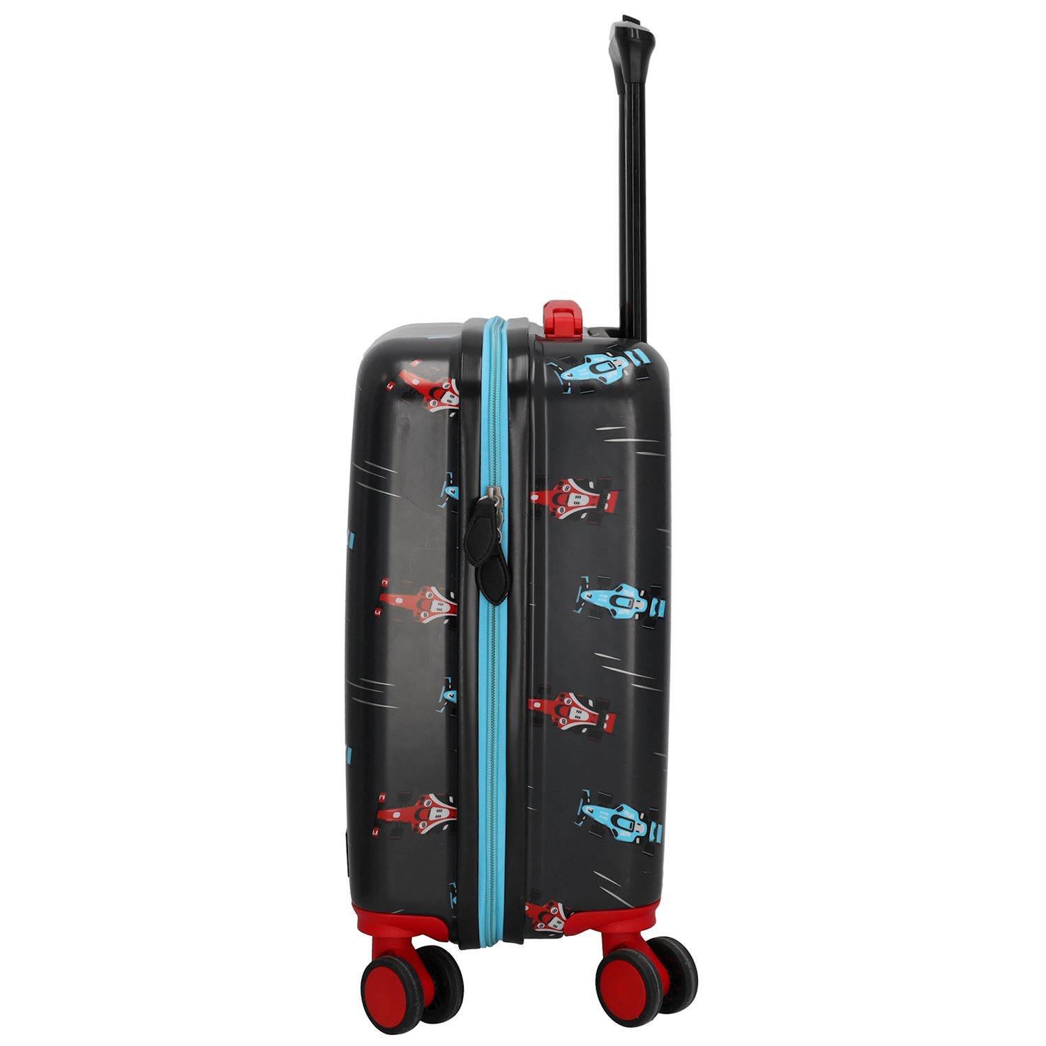 Zebra Trends trolley met all-over print 46 cm. zwart