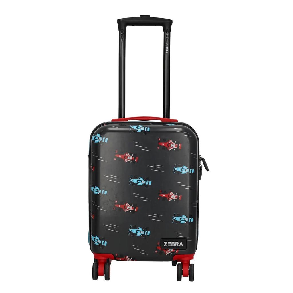 Zebra Trends trolley met all-over print 46 cm. zwart