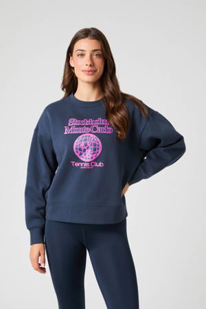 sweater blauw/roze
