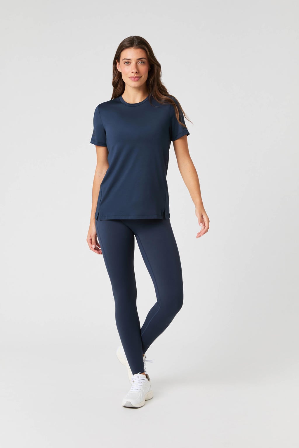Blauwe dames Björn Borg sportlegging van polyamide met slim fit en regular waist