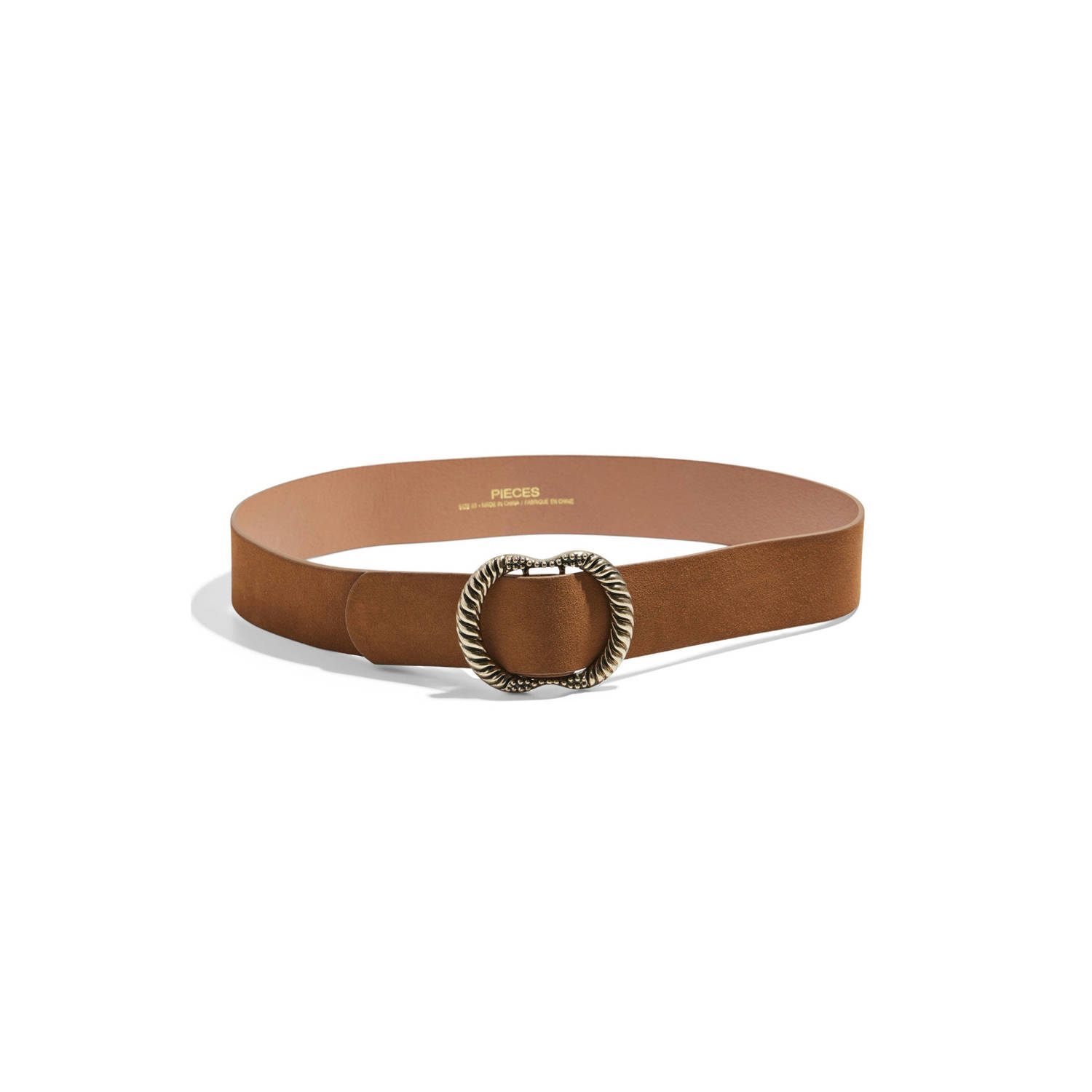 PIECES suède riem PCNIKKA cognac