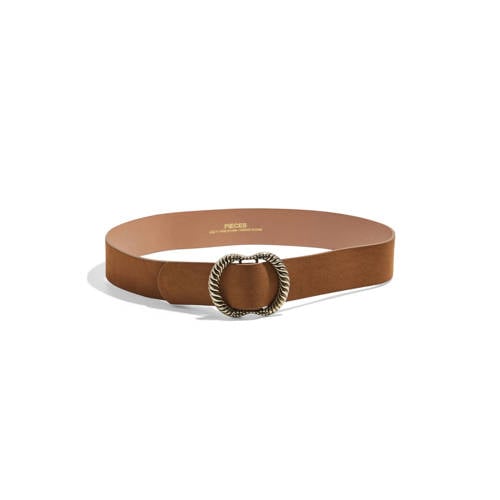 PIECES suède riem PCNIKKA cognac afbeelding