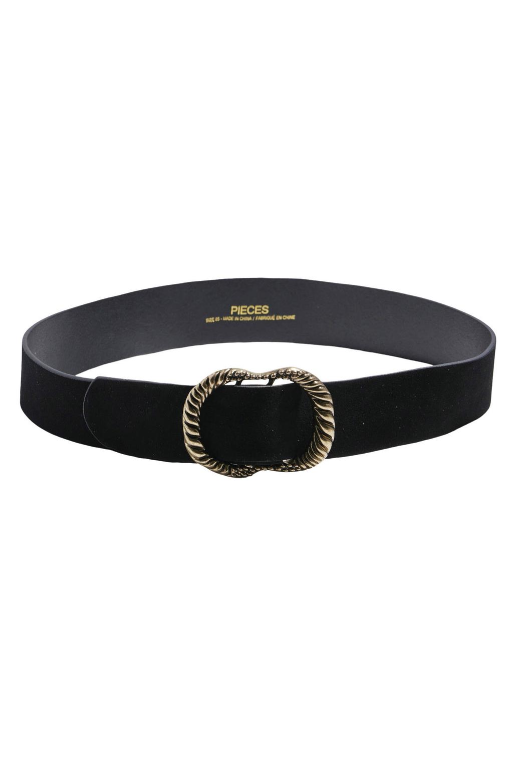 PIECES suède riem PCNIKKA zwart