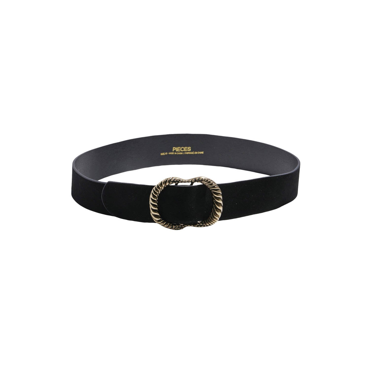 PIECES suède riem PCNIKKA zwart