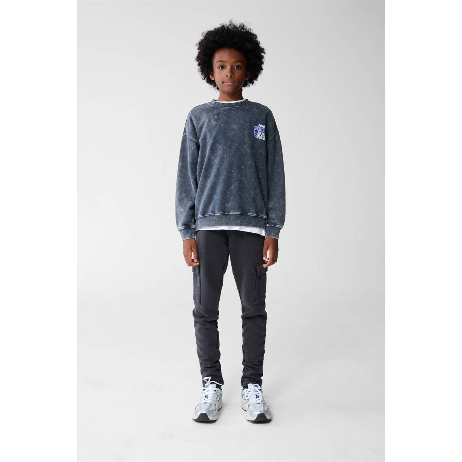 Shoeby regular cargo broek antraciet