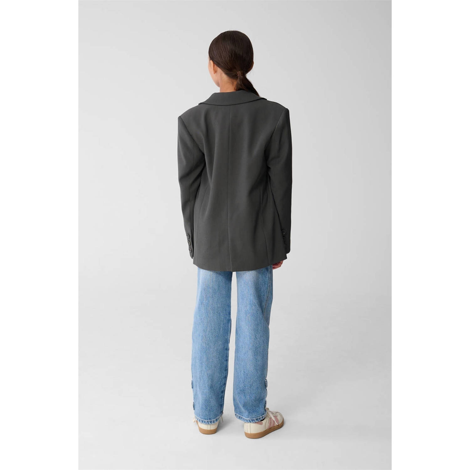 Shoeby regular fit blazer antraciet