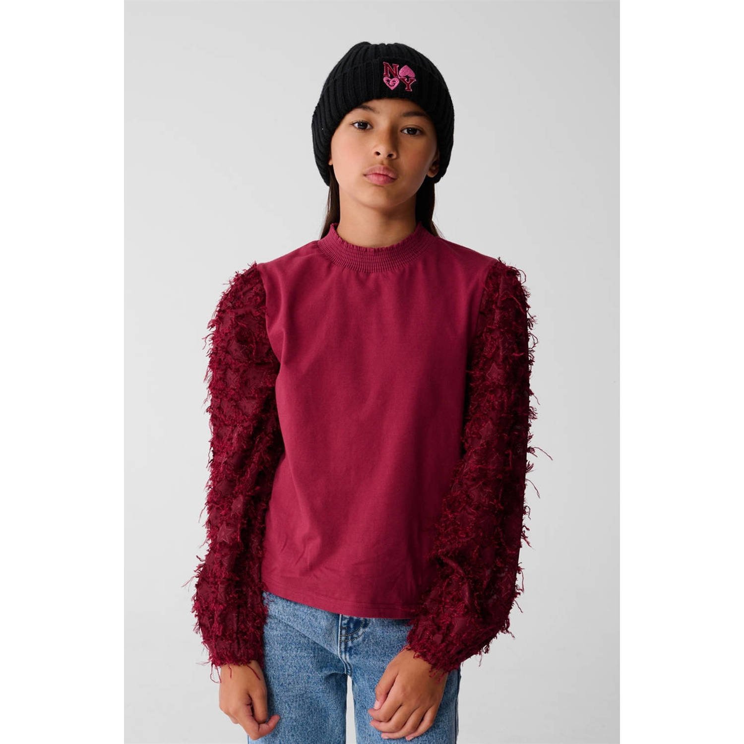 Shoeby blousetop donkerrood