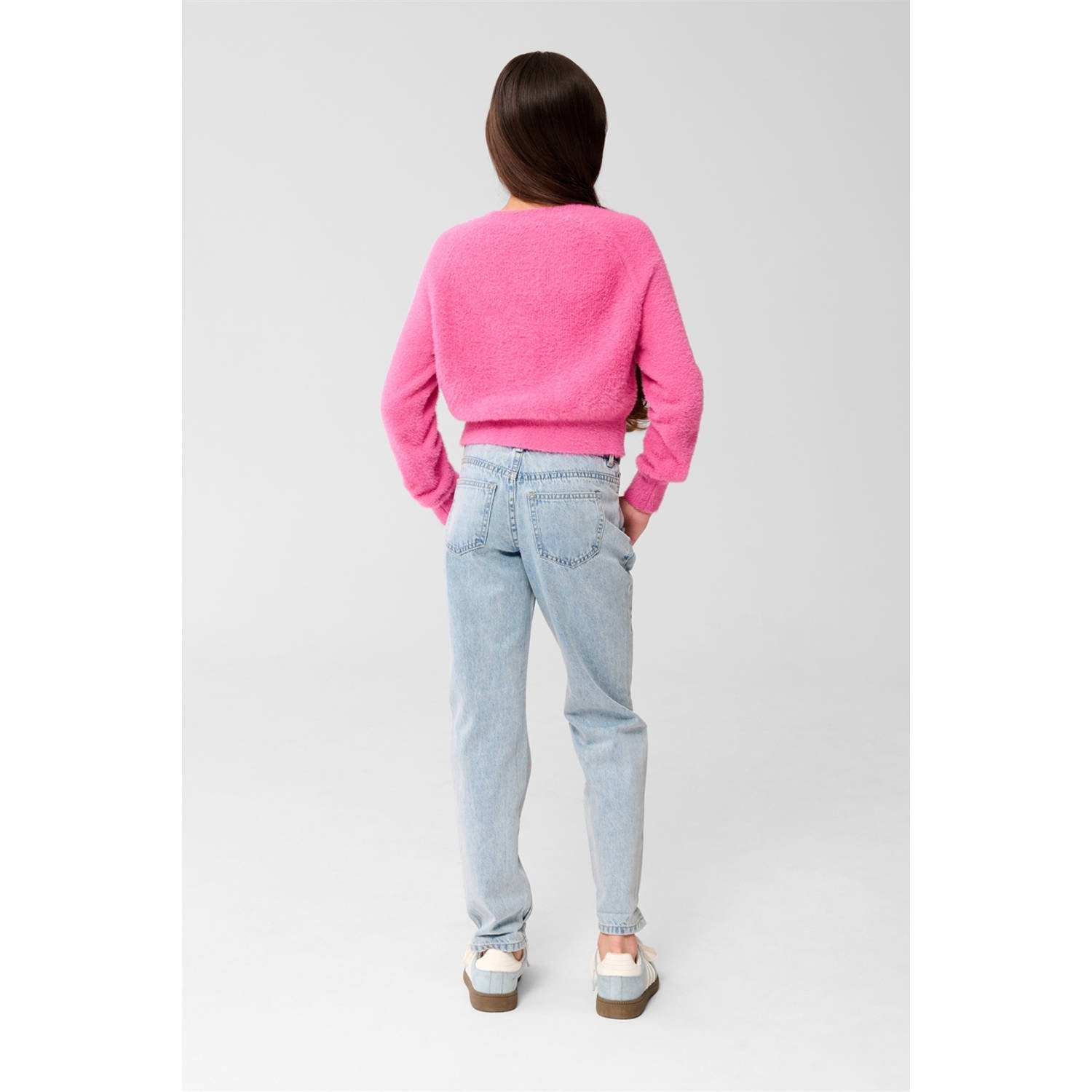 Shoeby vest roze fijn gebreid