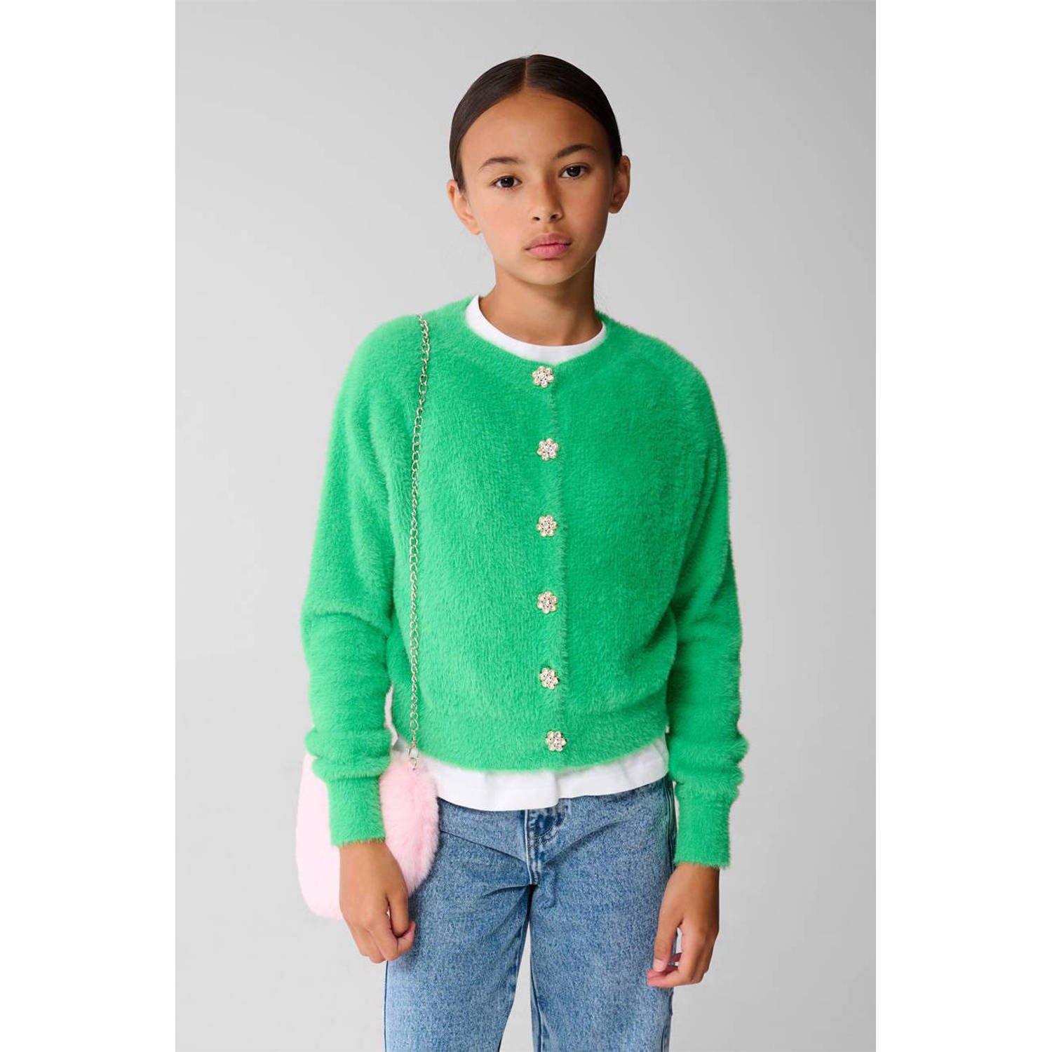 Shoeby cardigan groen gebreid