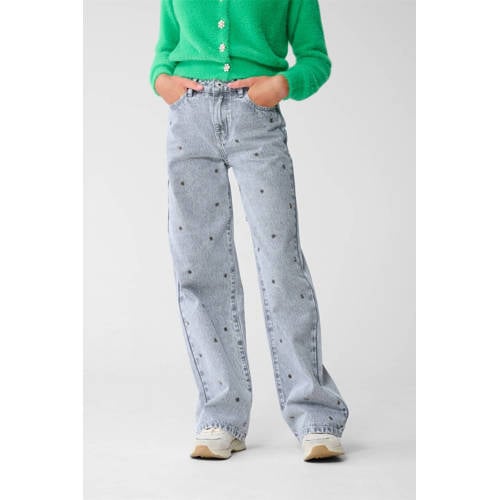 Shoeby high waist straight leg jeans grijs afbeelding