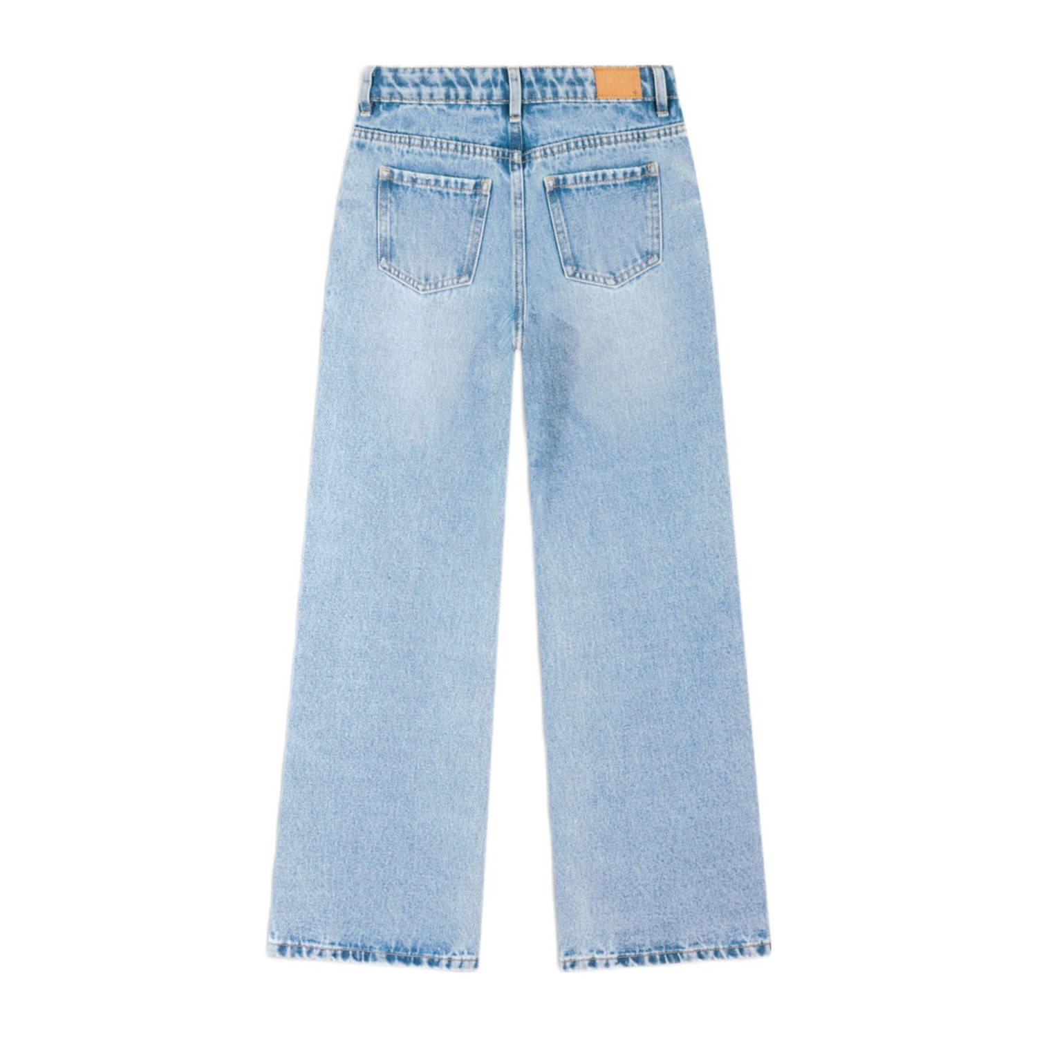 Shoeby regular high waist straight leg jeans light blue denim