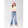 Shoeby regular high waist straight leg jeans medium blue denim