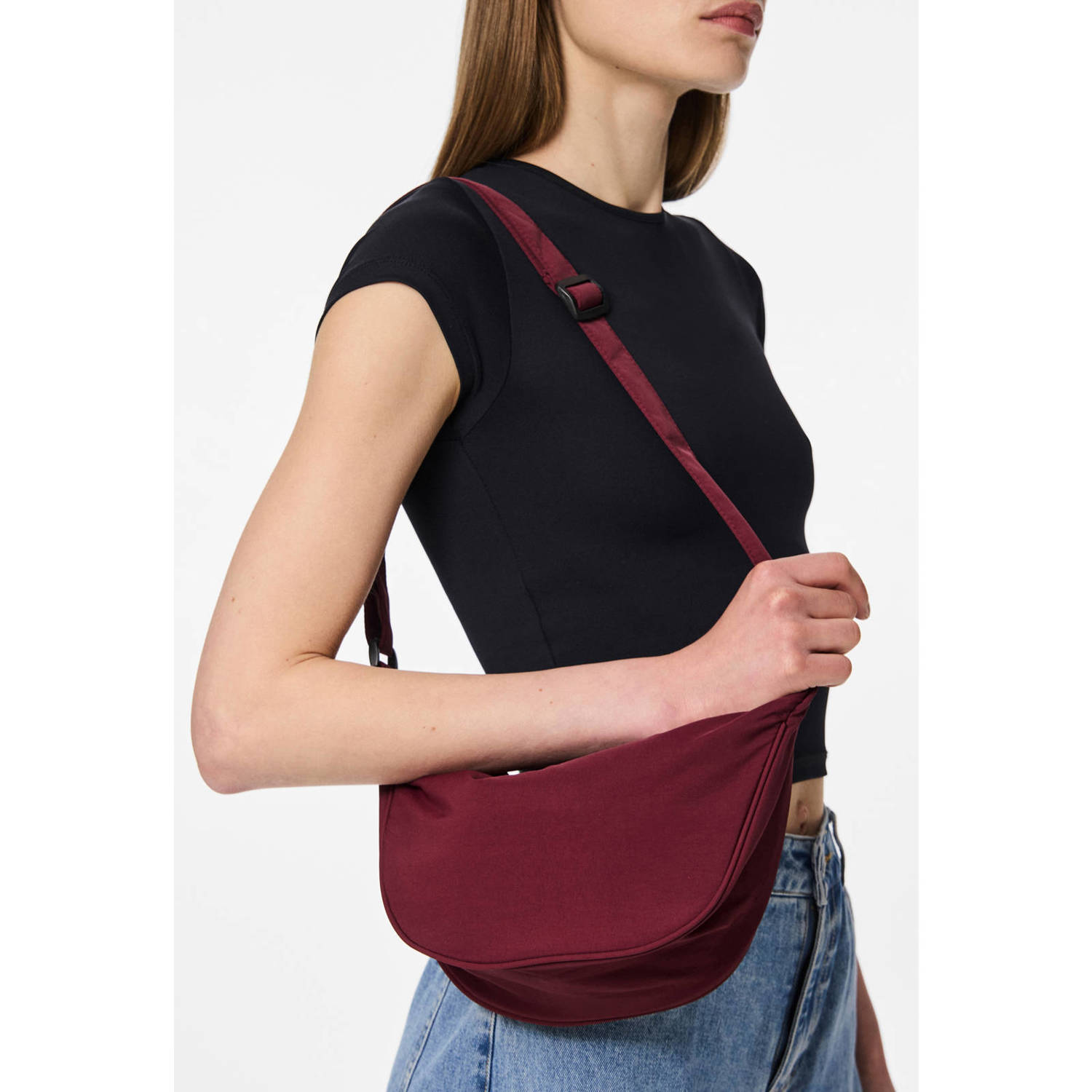 PIECES crossbody tas PCAMANDA bordeauxrood