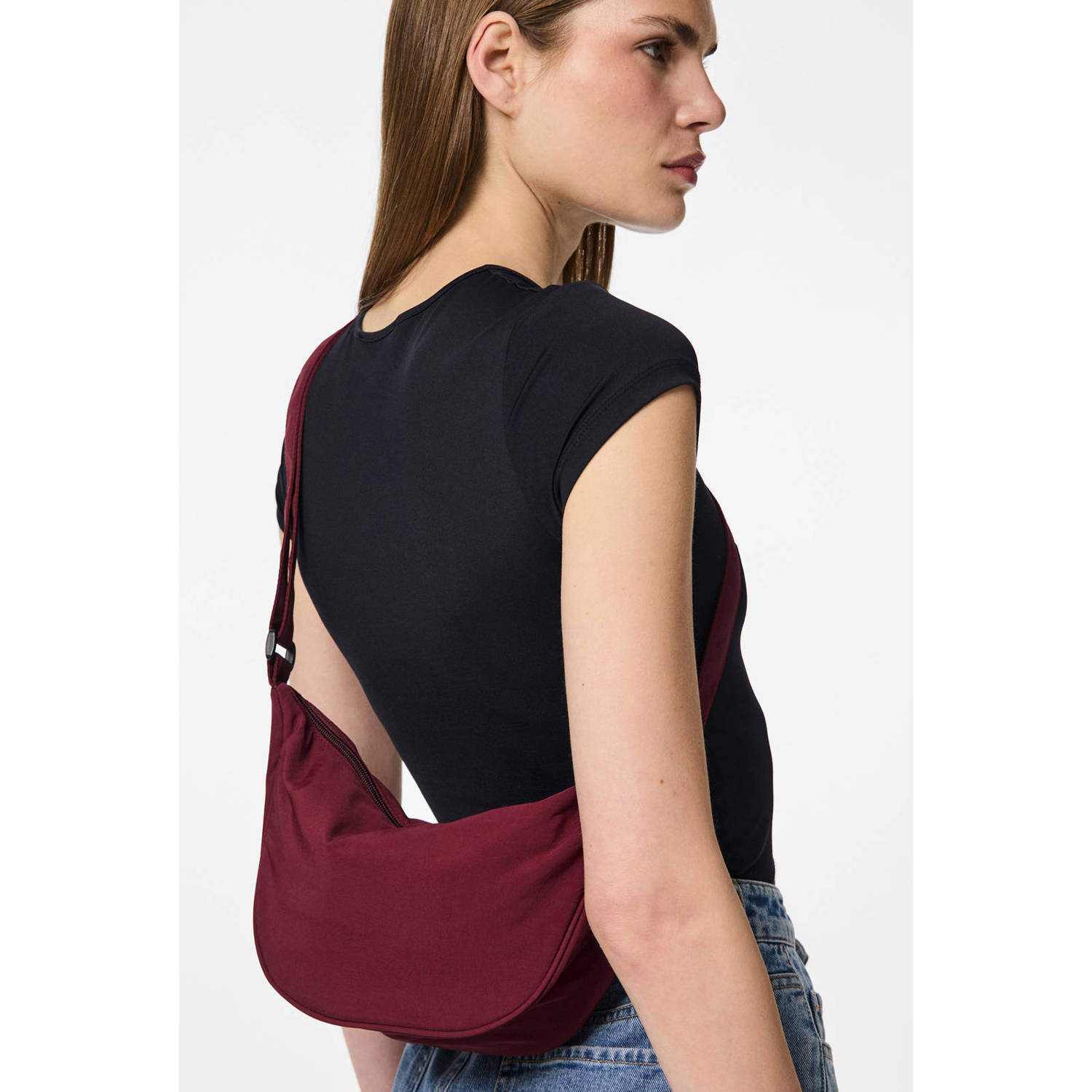 PIECES crossbody tas PCAMANDA bordeauxrood