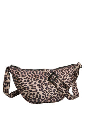 crossbody tas PCAMANDA met panterprint bruin