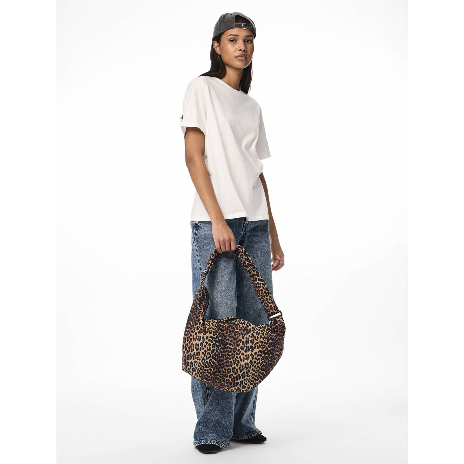PIECES crossbody tas PCAMANDA met panterprint bruin