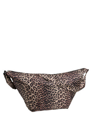crossbody tas PCAMANDA met panterprint bruin