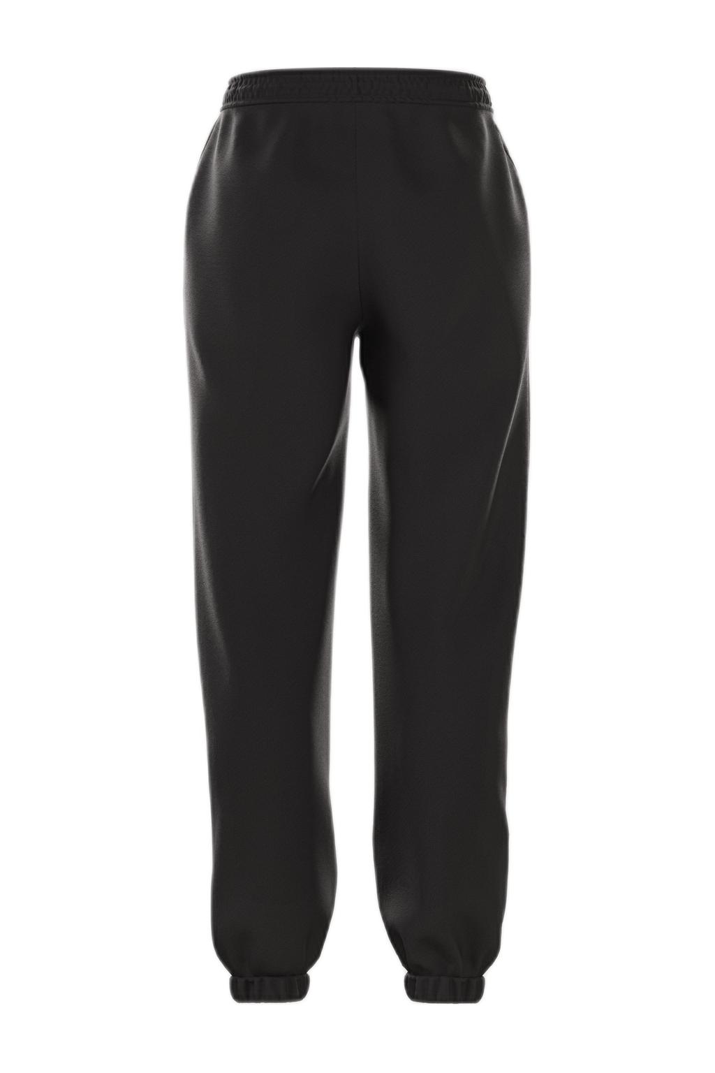 Zwarte dames Björn Borg regular waist broek van katoen met elastische tailleband met koord en logo dessin