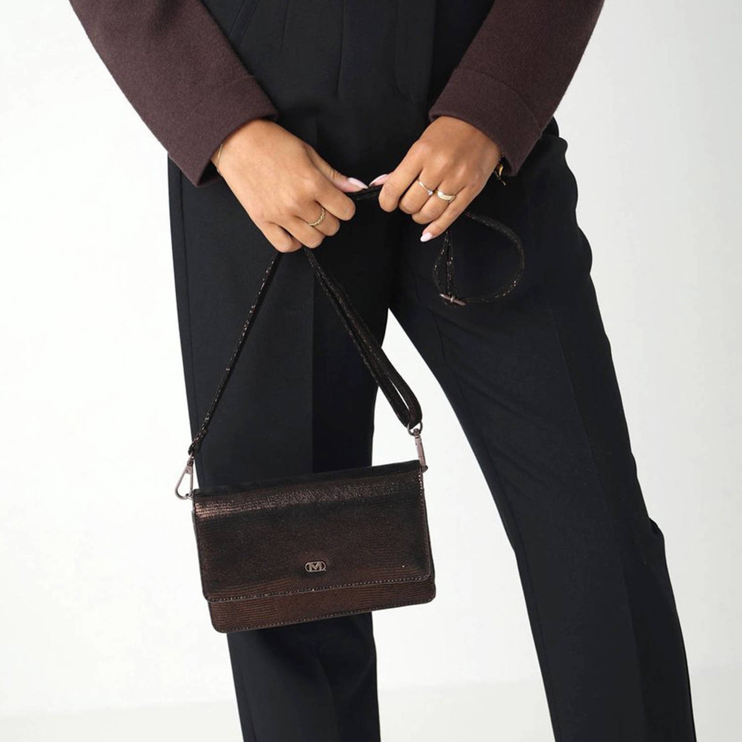 Mexx crossbody tas Rhea donkerbruin