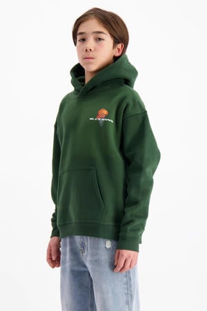 hoodie met backprint groen